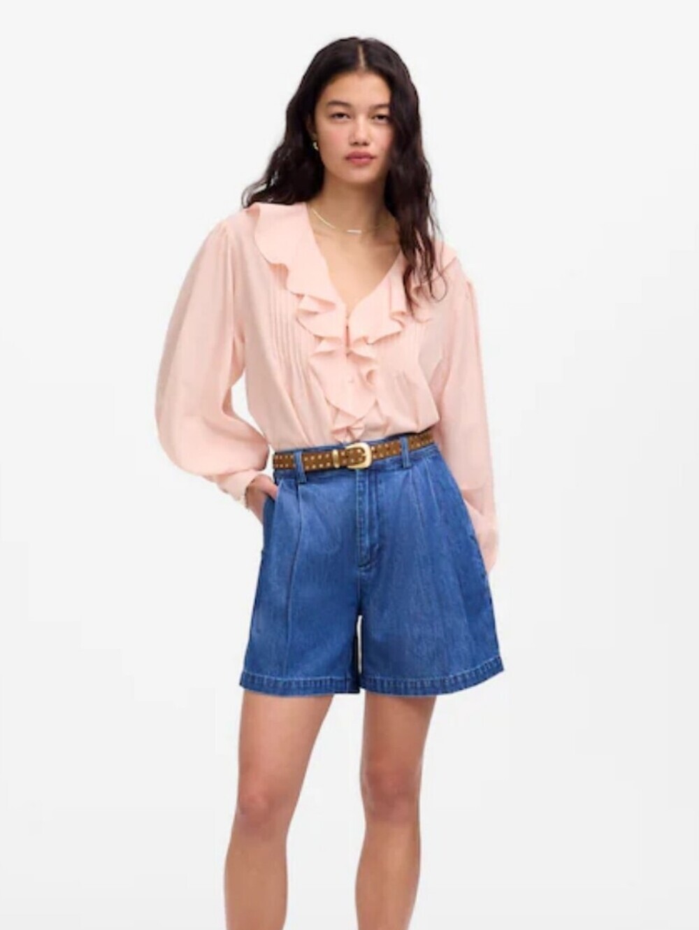 Madewell The Harlow Superwide Jean Short Airy Denim Edition Mcnair Wash NWT 25